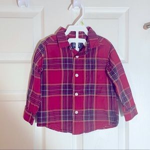 18-24m plaid button down